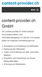 Mobile Screenshot of content-provider.ch